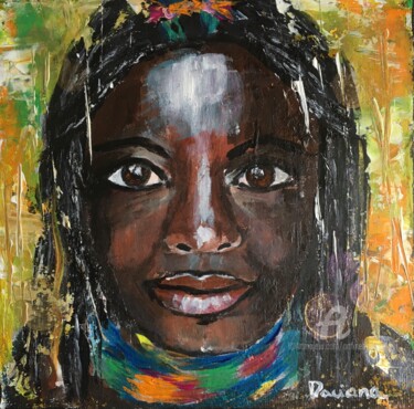 Painting titled "Jamila" by Daciana, Original Artwork, Acrylic
