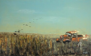 Painting titled "Harvest" by Daciana, Original Artwork, Acrylic