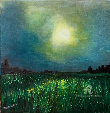 Painting titled "Nuit d’été" by Daciana, Original Artwork, Acrylic