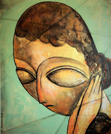 Pintura titulada "Mlle Pogany still s…" por Daciana, Obra de arte original, Acrílico Montado en Bastidor de camilla de madera