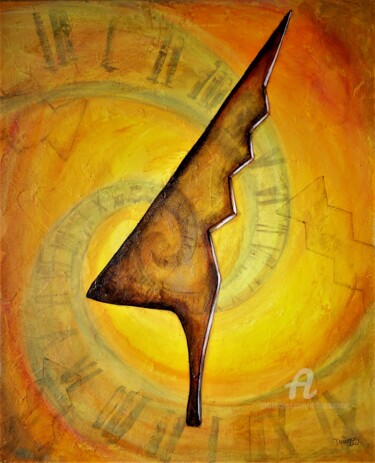 Painting titled "Awakening" by Daciana, Original Artwork, Acrylic Mounted on Wood Stretcher frame