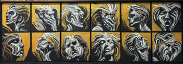 Pintura titulada "Emotions" por Daciana, Obra de arte original, Acrílico Montado en Bastidor de camilla de madera