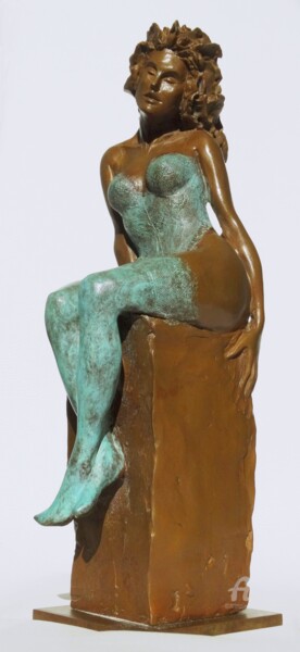 Sculpture intitulée "Celleste" par Sylviane Bernardini, Œuvre d'art originale, Bronze