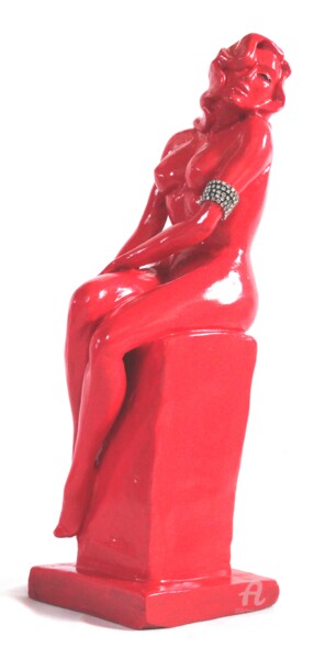 Sculpture titled "Lana" by Sylviane Bernardini, Original Artwork, Clay