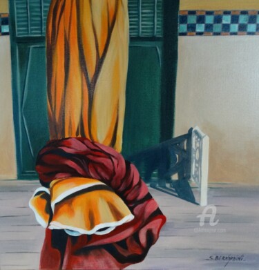Pintura titulada "Fin d'après-midi su…" por Sylviane Bernardini, Obra de arte original, Acrílico Montado en Bastidor de cami…