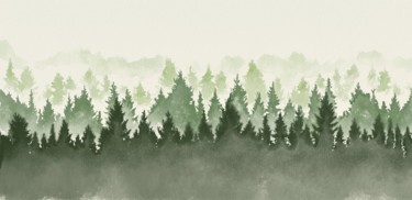 Цифровое искусство под названием "Forest landscape." - Artgalini, Подлинное произведение искусства, Цифровая живопись