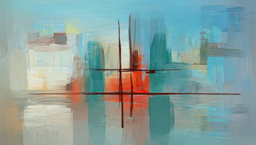Surreal landscape in a modern style. Painting titled "Surreal landscape i…" by Artgalini, Original Art, Acrylic