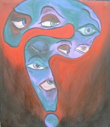 Peinture intitulée "cuestión de mirada" par Gée, Œuvre d'art originale