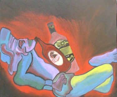 Peinture intitulée "embriaguez" par Gée, Œuvre d'art originale
