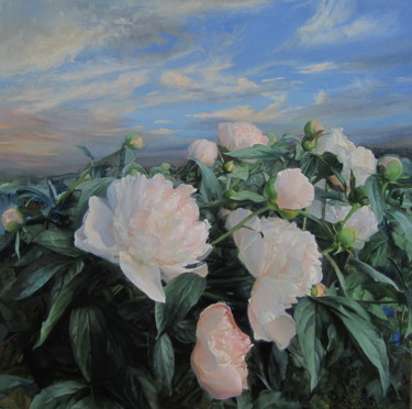 Painting titled "Вечерний свет" by Gelena Pavlenko, Original Artwork, Oil
