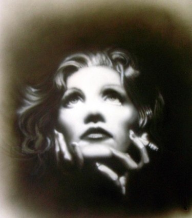 Painting titled "Marlene ritratto" by Gianfranco Massarenti, Original Artwork