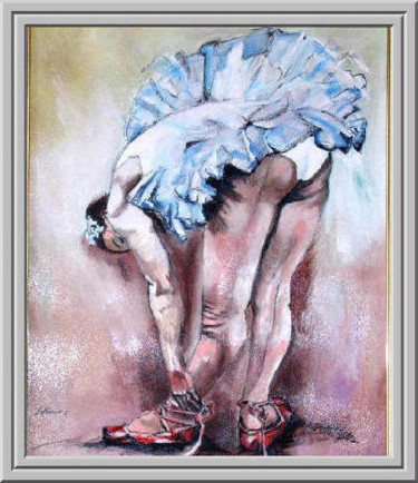 Painting titled "Studio - Danzatrice" by Gianfranco Massarenti, Original Artwork, Oil