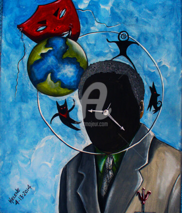 Painting titled "for the lack of alt…" by Helene, Original Artwork, Acrylic