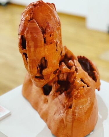 Скульптура под названием "Dos instantes de un…" - Alberto Tundidor Sanz, Подлинное произведение искусства, Пластмасса