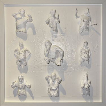 Skulptur mit dem Titel "9 estudios de polig…" von Alberto Tundidor Sanz, Original-Kunstwerk, Kunststoff