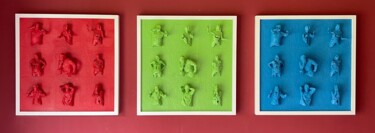 Escultura titulada "9 estudios de polig…" por Alberto Tundidor Sanz, Obra de arte original, Plástico
