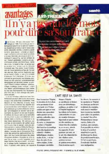 ART-THERAPIE LE FIL D’ARIANE :il n'y a pas que les mots pour dire sa souffrance, AVANTAGES MAGAZINE Peinture intitulée "ART-THERAPIE LE FIL…" par Art-Thérapie Le Fil D’Ariane, Œuvre d'art originale, Huile