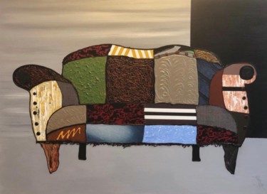 Painting titled "Sofa" by Eduardo Zapata, Original Artwork, Acrylic