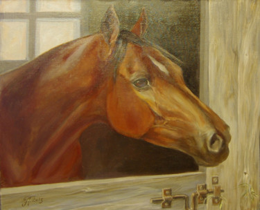 Painting titled "Рыжик" by Arthorse, Original Artwork, Oil