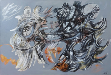 Картина под названием "Meeting" - Arthur Avalyan, Подлинное произведение искусства, Масло Установлен на Деревянная рама для…