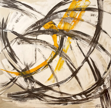 Beam Peinture intitulée "Beam" par Arthur Avalyan, Œuvre d'art originale, Huile Monté sur Châssis
