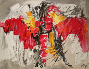 Картина под названием "Composition-35" - Arthur Avalyan, Подлинное произведение искусства, Масло