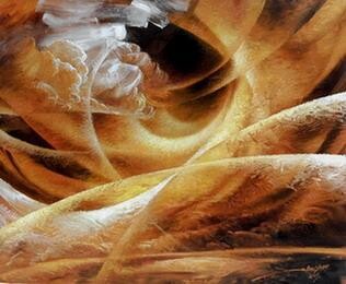 Painting titled "World of Fire" by Arthur Braginsky, Original Artwork, Oil