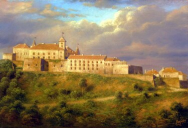 Painting titled "Mukachevo Castle" by Arthur Braginsky, Original Artwork, Oil