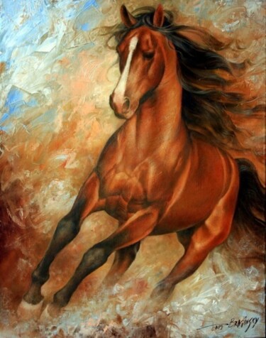 Peinture intitulée "Horse" par Arthur Braginsky, Œuvre d'art originale