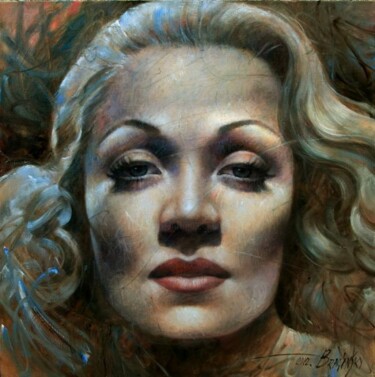 Картина под названием "Marlene Dietrich" - Arthur Braginsky, Подлинное произведение искусства, Масло