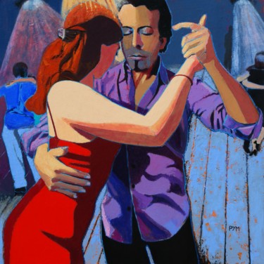 Painting titled "Tango !" by Yves Marie Puybertier, Original Artwork, Acrylic