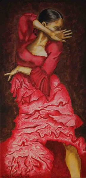 Картина под названием "flamenco III" - Arthur Is, Подлинное произведение искусства, Акрил