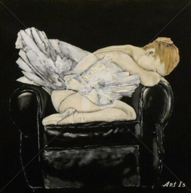 Peinture intitulée ""Crying Ballerina"" par Arthuris, Œuvre d'art originale, Huile