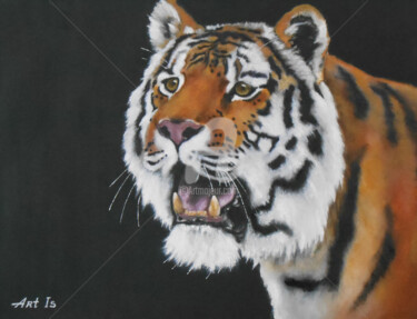 Peinture intitulée ""Tiger (III)" / SOLD" par Arthuris, Œuvre d'art originale, Huile