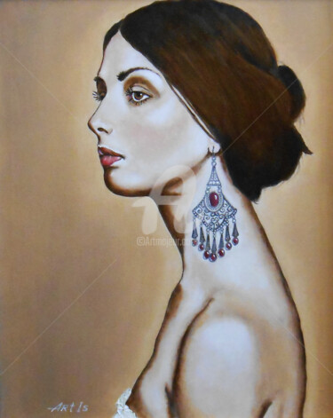 Painting titled ""Lucia"" by Arthuris, Original Artwork, Oil