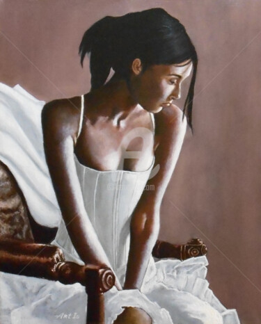 Pintura intitulada ""Sorrowed Ballerina"" por Arthuris, Obras de arte originais, Óleo
