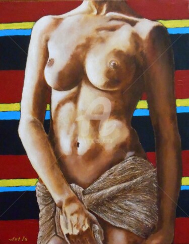 Painting titled ""Figure (II)"" by Arthuris, Original Artwork, Oil