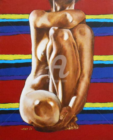 Peinture intitulée ""Figure (III)"" par Arthuris, Œuvre d'art originale, Huile