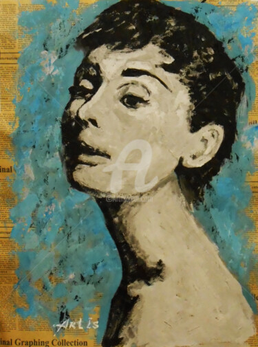 Malerei mit dem Titel ""Face VIII" / SOLD" von Arthuris, Original-Kunstwerk, Acryl