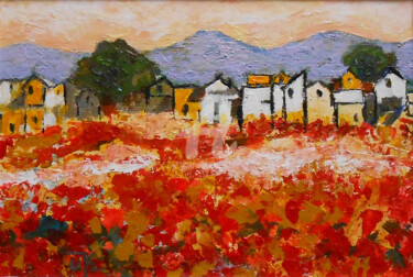 Pintura intitulada ""Landscape" / SOLD" por Arthuris, Obras de arte originais, Óleo