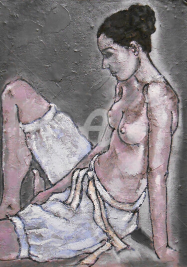 Painting titled ""Ballerina (XV)"" by Arthuris, Original Artwork, Oil