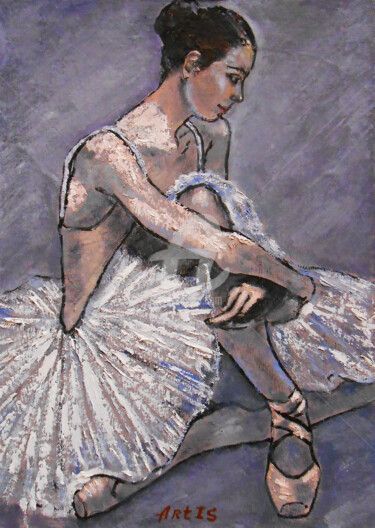 Peinture intitulée ""Ballerina (XIII)"" par Arthuris, Œuvre d'art originale, Huile
