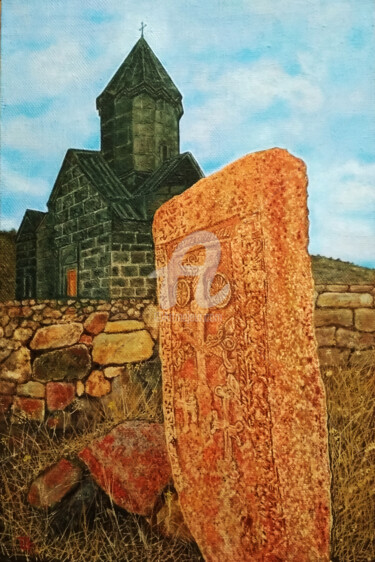 Painting titled ""Temple"" by Arthuris, Original Artwork, Oil