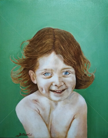 Pintura intitulada ""Little Nicolet"" por Arthuris, Obras de arte originais, Óleo