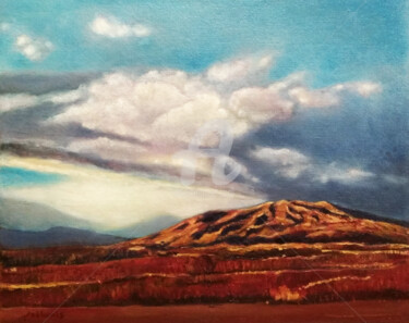 Pintura intitulada ""Then only mountain…" por Arthuris, Obras de arte originais, Óleo