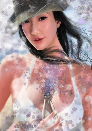Pintura intitulada "Summer Passion" por Wang Jiang, Obras de arte originais, Óleo