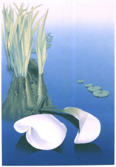 Painting titled "Water Lilies" by Ian Rafferty, Original Artwork