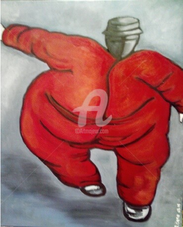 Peinture intitulée "ball-homme1.jpg" par Sandra Sandra, Œuvre d'art originale, Acrylique