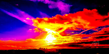 ABSTRACT RAINBOW SUNSET over the Town in Color 1 Art'IDAVER Grafika cyfrowa / sztuka generowana cyfrowo zatytułowany „ABSTRACT RAINBOW SU…” autorstwa Idaver / Idawer, Oryginalna praca,…