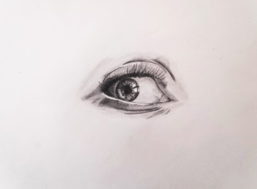 Рисунок под названием "Eye" - Artified__15, Подлинное произведение искусства, Карандаш